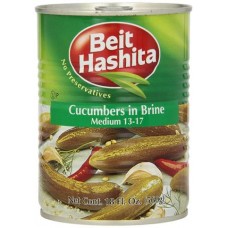 Beit Hashita Cucumbers in Brine Medium, 13-17 Count.
