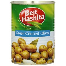 Beit Hashita Green Cracked Olives, 19.7-Ounces