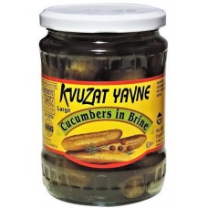 Kvuzat Yavne - Cucumbers in Brine, Large, Glass Jar