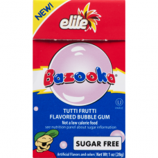 Elite Bazooka Tutti Frutti Flavored Chewing Gum