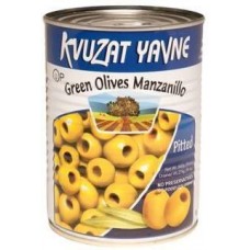 Yavne Green Olives Pitted 53 Oz